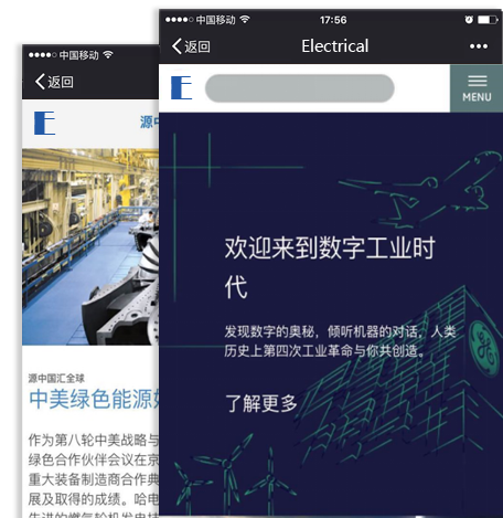 电工电气行业移动商城网站案例展示